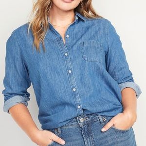 Old Navy XL Tall Faded Denim Shirt.